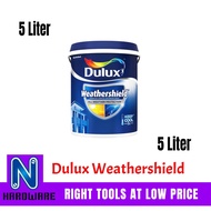 Dulux Weathershield Exterior Wall Paint / Cat Luar Dinding Rumah 5L- 5 Liter