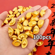 Yuan Bao Gold 100pcs Yen Pao Small Chinese Ancient Decoration Display Yuan Bao Decoration