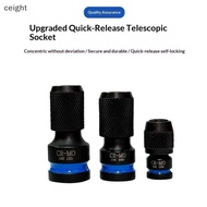 [ceight] 3pcs Impact Hex Converter, 1/2 3/8 1/4-INCH Drive Female To 1/4-Inch Hex Adapter, Impact Wr