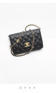 23K Chanel Wallet on Chain WOC 山茶花 caviar