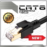 ใหม่ล่าสุด สายแลน Lan CAT 8Cat8 Ethernet Cable RJ45 8P8C Network 2000Mhz Patch 25/40Gbps for Router Laptop 2เมตร 5เมตร 10เมตร 15เมตร 20เมตร 30เมตร 2m