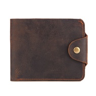 Factory Supply New Mens Wallet Crazy Horse First Layer Cowhide Wallet Oil Wax Leather Wallet Leather