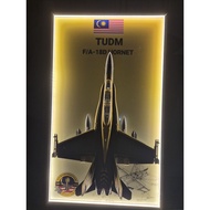 [Ready Stock] LED lighting frame +TUDM F/A-18D Hornet scale 1:48 (25th annversity)