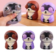 stay Squishy Toy Cartoon Sloth Popping Eyes Squishy Stress Relief Toy for Kids Boys