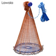 Lawaia Casting Net Brown Monofilament With Disc Easy Throw Catch Fishing Net Hand Throw Network Smal