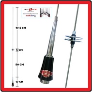 เสาวิทยุสื่อสารติดรถยนต์ CB-02A คอยส์เงิน (AUTO-ONE CB) สีเงิน กระบอกชักหักพับได้ ย่านความถี่ : 245 