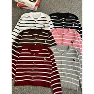 Cropped Striped CARDIGAN POLO