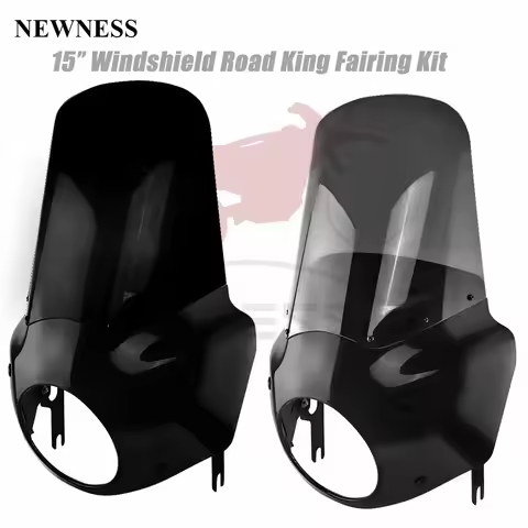 15" Windshield Road King Fairing Fit 7" Headlight For Harley Touring Road King FLHR 1994-2023 Road K