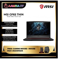 MSI Thin GF65 10UE-090 / 10UE-422 15.6" FHD Gaming Laptop (i5-10200H/i7-10750H, 16GB, 512GB SSD, RTX