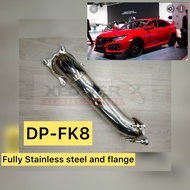 Honda Civic FK8 Extractor Downpipe / Front Pipe Exhaust Stainless Steel (High Gred) , Ori Ultra Raci