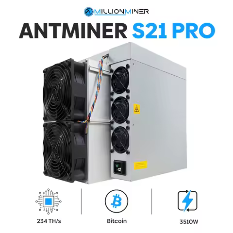 AC Optimized Antminer S21 pro High Efficiency BTC Miner 234 TH/s Hash Rate for Bitcoin Mining