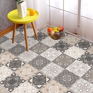 10 Pieces/ SET Floor Sticker Wallpaper Thick Twill Pvc Paste Vynil Floor Self Adhesive Kertas Dinding Bedroom Kitchen Bathroom Toilet Antislip Sticker Waterproof Tiles Sticker - [multiple options]