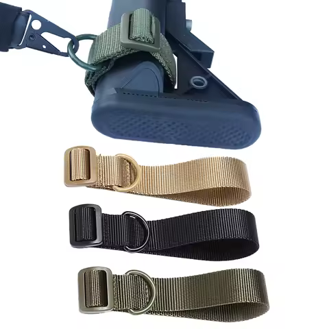 Multifunction Tactical ButtStock Sling Adapter Stock Strap Rope Strapping Belt Mount Hunting For AR1
