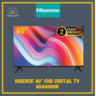 HISENSE 40" FHD FULL HD DIGITAL SMART TV 40A4000K TELEVISION