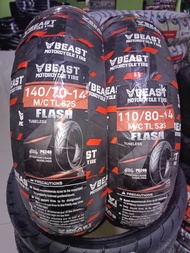 Beast Tire Flash P6240 for Aerox 140/70-14 and 110/80-14 with Free Pito and Tire Sealant