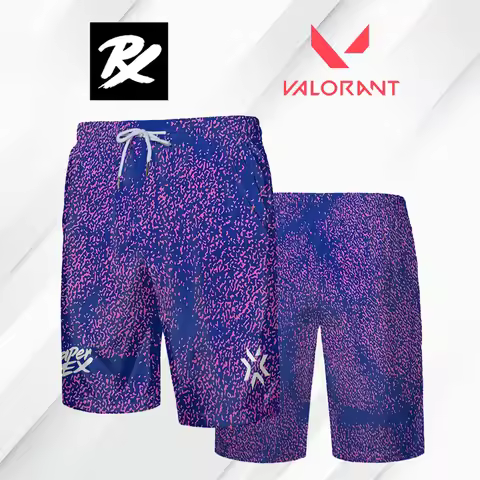 Valorant Pro League Paper Rex Team New Uniform Shorts VCT PRX Club Training Breathable Bottoms Outdo