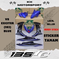 YAMAHA LC135 V8 EXCITER (183) BLUE COVERSET (STICKER TANAM/AIRBRUSH)