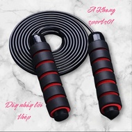 Steel core jumping rope with weights, cheap home fitness jumping rope: black steel core jumping rope