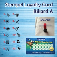 Loyalty card billiard A game flash stamp custom automatic stamp printing design