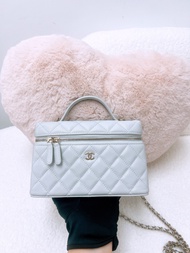 (尖沙咀門市💖) Chanel lp vanity 淺灰荔枝牛皮長盒子