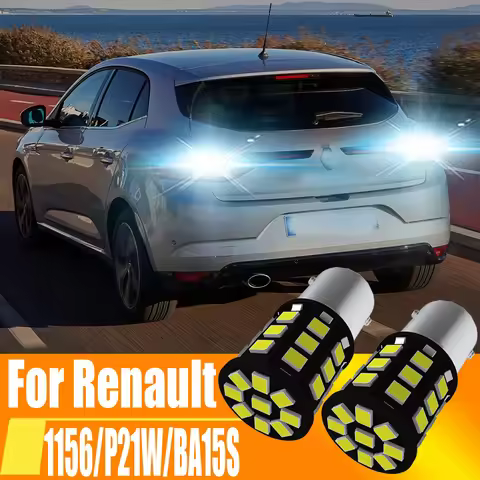 2x P21W LED Back Up Lamp Fog Bulb Reverse Light 7506 BA15S 1156 Canbus For Renault Megane 3 2 4 Scen