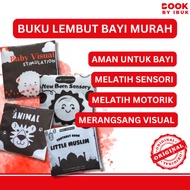 SOFT PILLOW BOOK FOR BABY / NEWBORN. Contrast & color Soft book. Baby toy with plastic bag sound.