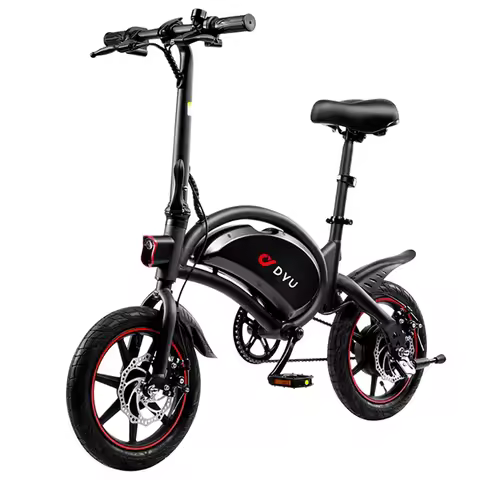 DYU D3F Adult Electric Bicycle, 250W city ebike, 36V 10AH E-bike, 14 Tire Foldable Electric Bike
