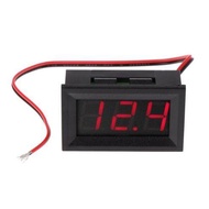 โวลต์มิเตอร์ดีซี DC 0-30V 3-Wire / 2-Wire (แดง / เขียว / ฟ้า / เหลือง / ขาว) RED / GREEN / BLUE / YELLOW / WHITE LED Digital Display Volt Meter Voltage Voltmeter Car Motor วัดไฟแบตเตอรี่รถ มิเตอร์