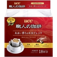 ［In stock］ UCC , Craftsman's coffee , drip bag coffee , sweet aroma mocha blend , 18 cups