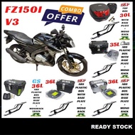 (Yamaha FZ150i New) Kotak Motosikal Top Box BKP 30L 36L GS 36L EMS 35L+RAPIDO Monorack Motorcycle