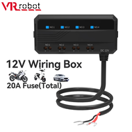 【♚】VR Robot 12V Motorcycle Fuse Box 20A Universal Automotive Fuse Block Holder 4 Circuits Protection