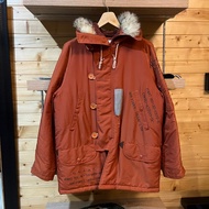 aspesi m65 field jacket orange