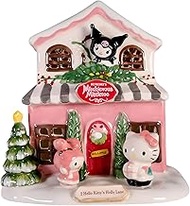 Kuromi's Mischievous Mistletoe Candle House, 5.285" L x 4.825" W x 6" H, Created by Blue Sky Claywor