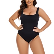 Corset IG Square Collar Ribbed Seamless Onesie Tights Waist Corset Waist Back Center