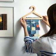 白蠟木磁性木夾組|海報夾|掛夾|衣架|原木晾畫夾