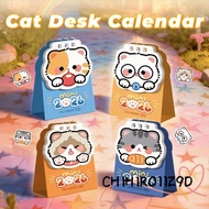 CHIHIRO11Z9D 2026 Desk Calendar, Cartoon Cat Portable Coil Calendar, Cute Schedule Mark Mini Daily P