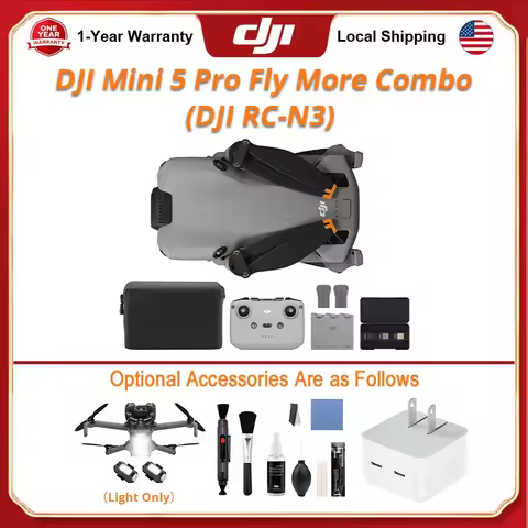DJI Mini 5 Pro Fly More Combo DJI RC-N3 FPV Drone 4k Professional with Optional Accessories Omnidire