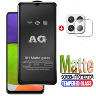 2 in 1 for Realme C21Y C25Y C11 C20 9i 8i 9 Pro Plus Frosted Tempered Glass full Cover Realme C30 C30S C31 C33 C35 Narzo 50 50i 50A Prime AG Matte Full glue Cover Screen Protector