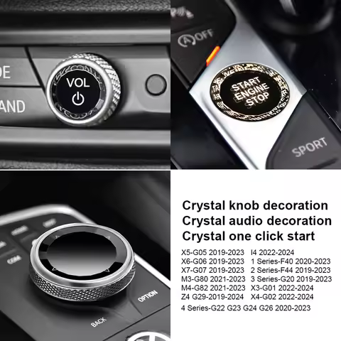 Crystal For BMW 1 2 3 4 Series G20 F40 F44 X3 G01 X4 G02 G06 G07 M3 G80 M4 G82 Z4 I4 Multimedia Star
