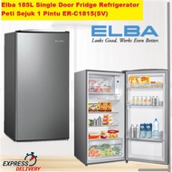 Elba 185 LITRE Single Door Fridge Refrigerator Peti Sejuk 1 Pintu ER-C1815(SV) NO FROS 185L