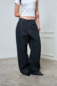 AHOLICBKK | JACOB BAGGY JEANS - กางเกงยีนส์ทรง Baggy ลายทาง