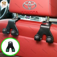 QC Universal Car Hooks Headrest Double Dual Hook Car Hook Holder Hook Hanger Car Back Seat Luminous 
