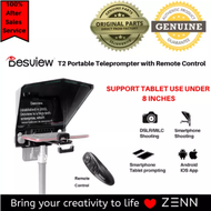 Besview Desview T2 Smartphone/Tablet/DSLR Camera Teleprompter Prompter with Remote Control Lens Adap