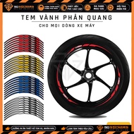 Beautiful Reflective Rim Stickers for Yamaha Motorcycles | TV31 | Colorful Tray Threads, Waterproof,