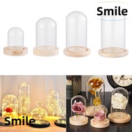 SMILE Glass cloche Fairy Lights Home Decor Terrarium Glass Vase Jar Flower Storage box
