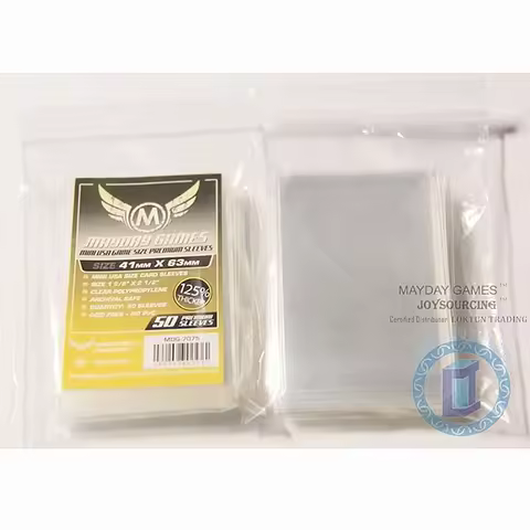 50 Sleeves MAYDAY Board Games Cards MDG 7075 for 41*63mm Premium thicker Sleeve Protective clear car