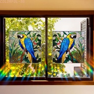 Floral Hummingbird Decorative Static Cling for Glass Windows Doors 17.71x17.71in
