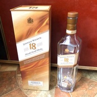 Johnnie Walker 18y 約翰走路金牌18年威士忌空酒瓶(750ml)/多用途玻璃空瓶/空洋酒瓶/花器/容器