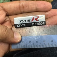 civic type r emblem stiker siri/Type r fk8 fl5 dc5 fd2r