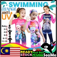 ⬛ SEA-ME ⬛【PLUS 4XL】Frozen 2 Anna Elsa Kid's Swimming Suit Swimsuits Swimwear / Baju Mandi Anak Baju Renang Budak